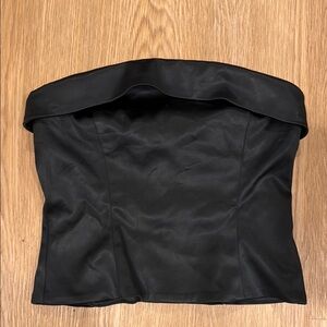 Aritzia Black Strapless Crop Top